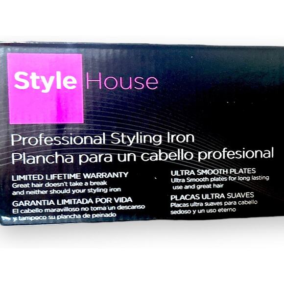 Style House 1.25 Inch Professional Styling Flat Iron Negative Ion Ceramic Swivel - Picture 6 of 9